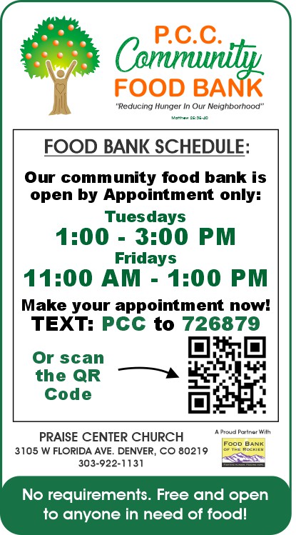 Food Bank Schedule